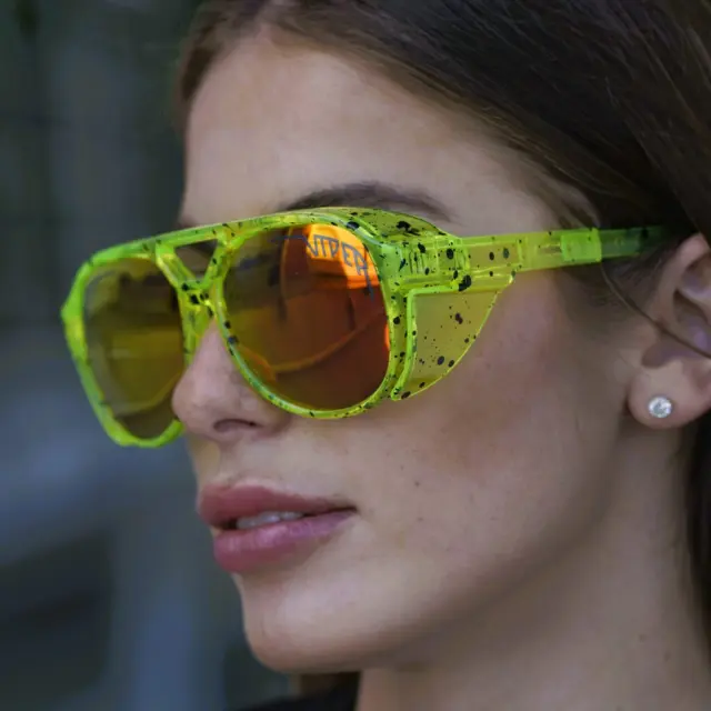 Ghetto Viper Pit G Sport Round Sunglasses Green Multicolor Frame 3