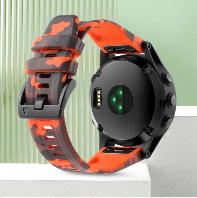 Λουράκι για Garmin Fenix 3/5x/3hr/5x Plus/6x/6x Pro/7x/8/9 (51mm)-Camo Orange OEM