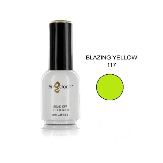 Ημιμόνιμο επαγγελματικό βερνίκι ANGELACQ 15ML - 0.5FL.OZ 117 Blazing Yellow