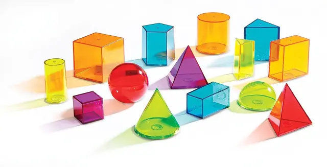 Learning Resources Εκπαιδευτικός Εξοπλισμός Διάφανα Γεωμετρικά Στερεά 14τεμ για 8+ ετών LER 4331 2