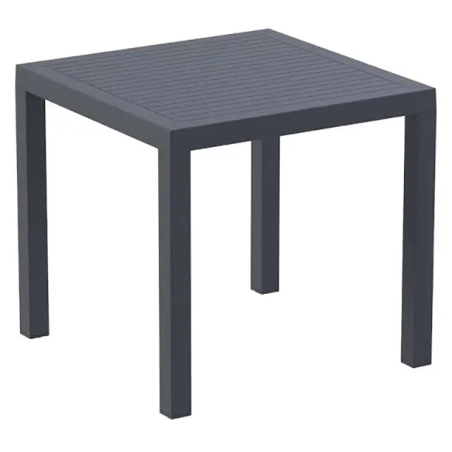 Τραπέζι ARES Ανθρακί PP 80x80x75cm