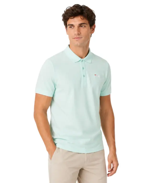 Fila - Ανδρικό Polo T-shirt Slim Fit FAM0717-60106 Πράσινο Ανοιχτό 2