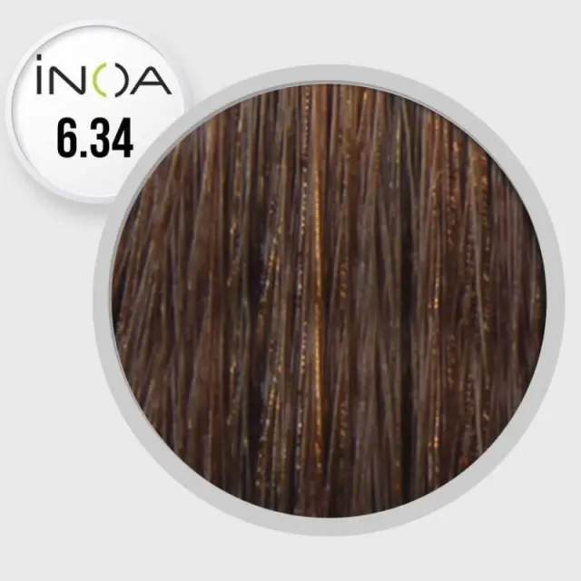 Loreal Inoa Βαφή 6,34 Ξανθό Σκούρο Ντορέ Χάλκινο 60ml 2