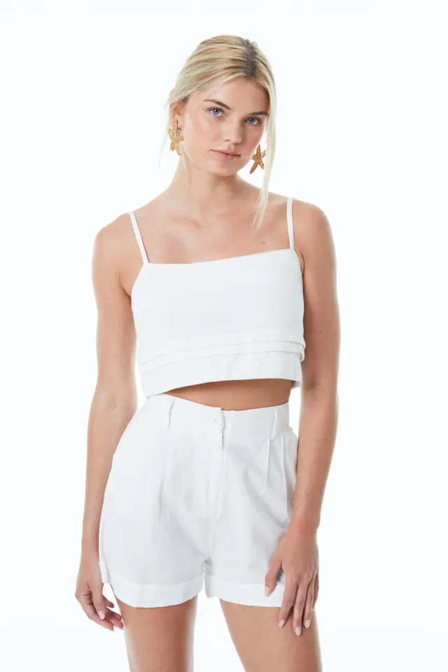 Σορτς Ψηλόμεσο με Πιέτες CALIN SHORT - XS