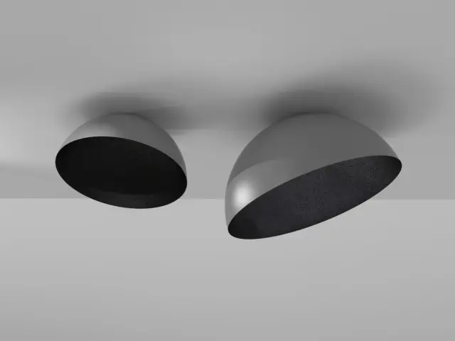 SFERA καμπάνα φωτιστικό οροφής ασημί/μαύρο Ø 70 cm Ασημί Μαύρο Μαύρο/Ασημί 2