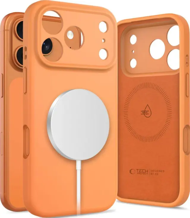 Tech-Protect® MagSafe Θήκη Σιλικόνης για iPhone 17 Pro Max/18 Pro Max- Cosmic Orange 3