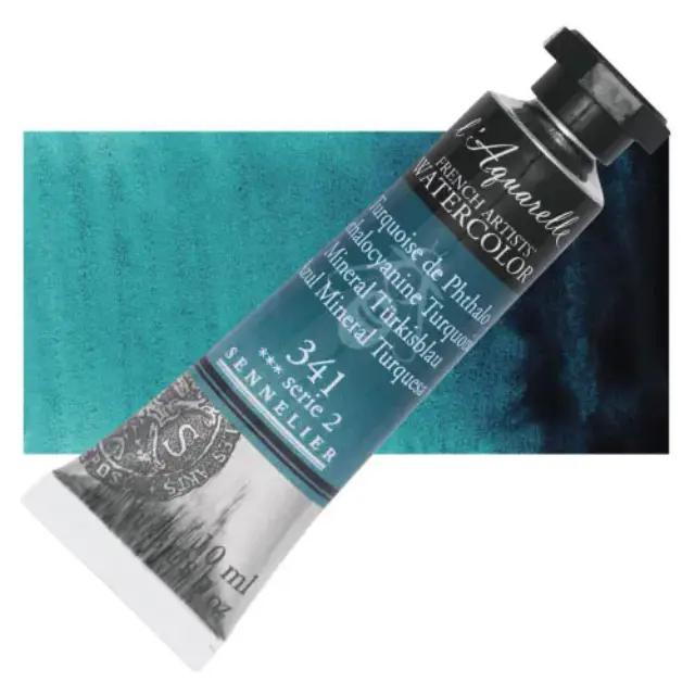 Χρώμα Ακουαρέλας Sennelier l Aquarelle Σωληνάριο 10ml - 341 Phthalocyanine Turquoise
