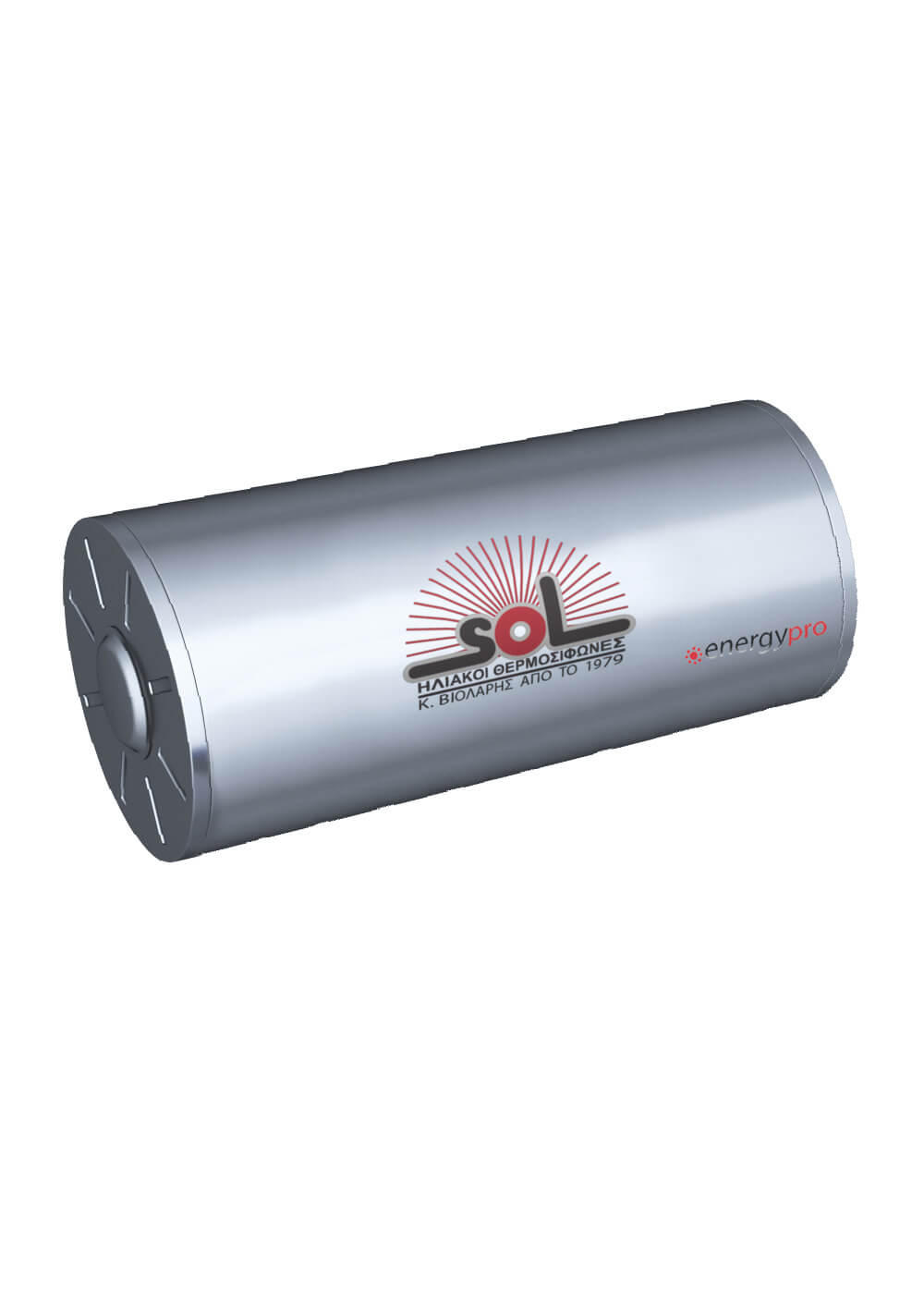 Μπόιλερ (Boiler) Ηλιακού Θερμοσίφωνα SOL-Violaris EnergyPro 120lt Glass/Ral Διπλής Ενέργειας