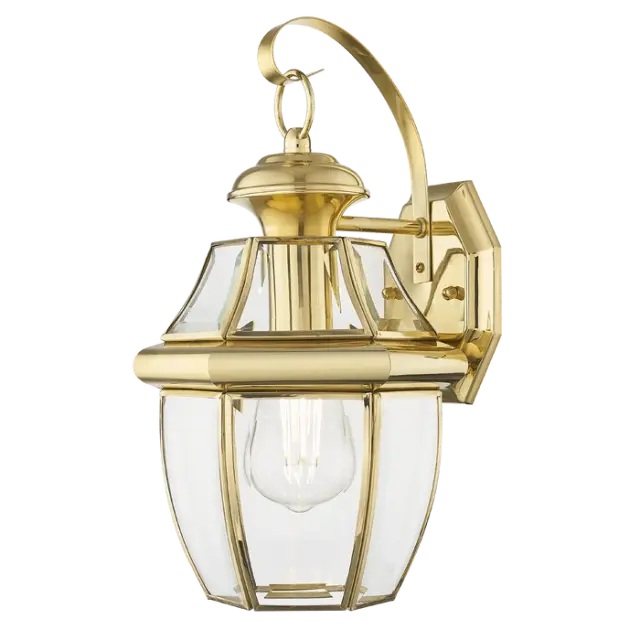 Sconce WHITLEY W01057AU επιτοίχιο φωτιστικό φαναριού σε χρυσό για εξωτερικούς και εσωτερικούς χώρους
