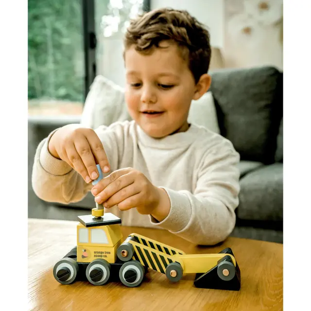 Συναρμολογούμενος Εκσκαφέας Construction Orange Tree Toys (FSC®) 2