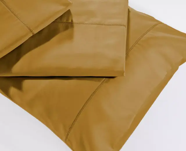 Ζεύγος μαξιλαροθήκη βαμβακοσατέν 250TC 250/15 Brown Ζεύγος Μαξιλαροθήκη 52x75+3