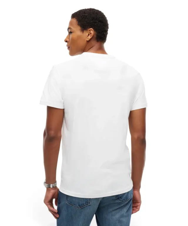 Tommy Hilfiger - Ανδρικό T-shirt Signature Chest Slim Fit DM0DM23550-YBL Λευκό 3