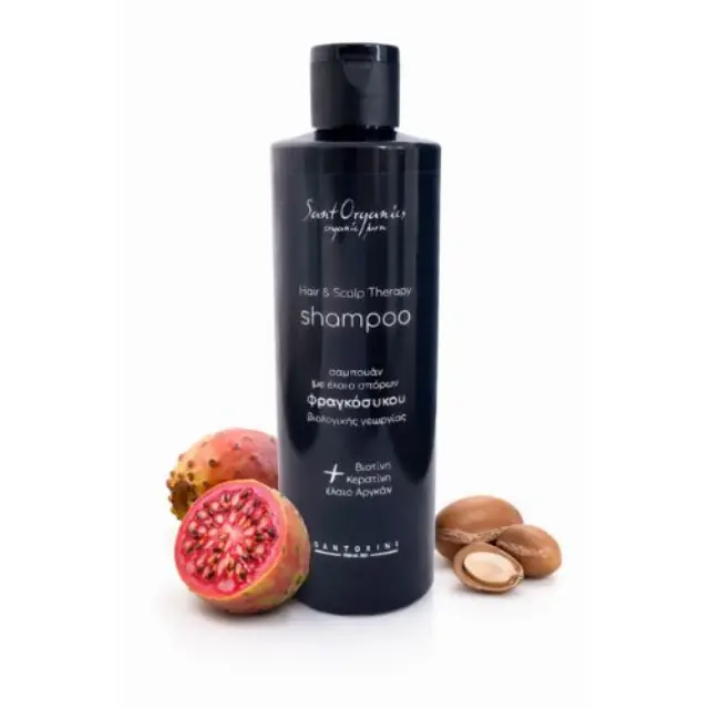 SantOrganics Shampoo Hair & Scalp Therapy, Σαμπουάν με Έλαιο σπόρων Φραγκόσυκου, 250ml