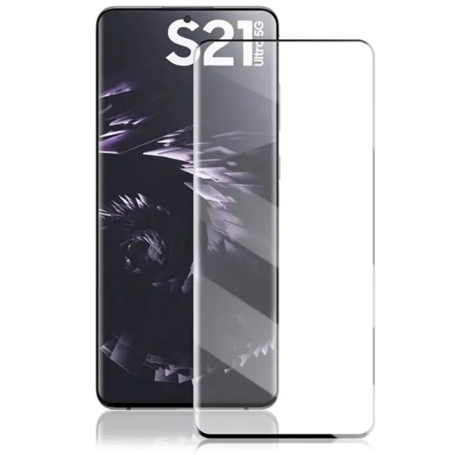 Techsuit® 111D Full Glue Aντιχαρακτικό Γυαλί Προστασίας Tempered Glass για Samsung Galaxy S21 Ultra - Μαύρο