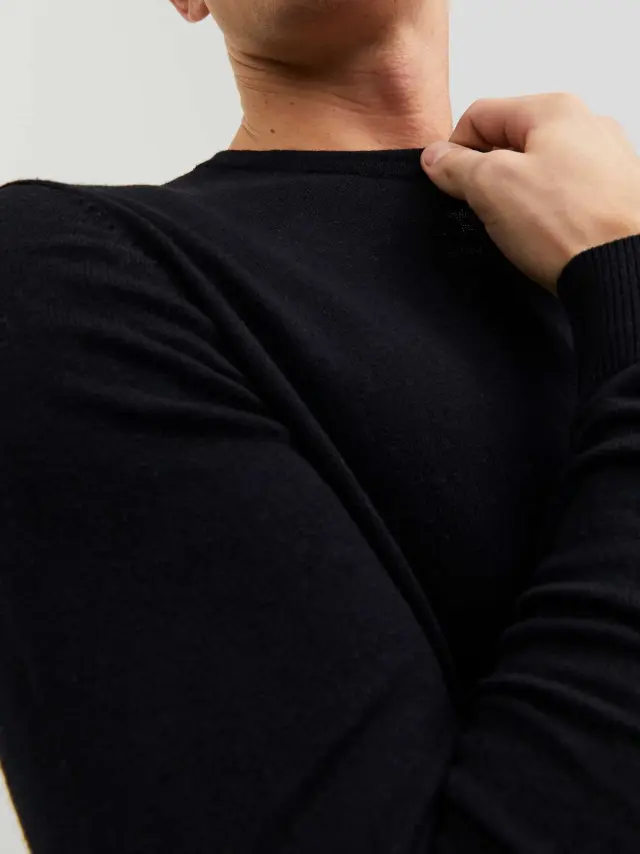 JJEEMIL KNIT CREW NECK NOOS Black 2