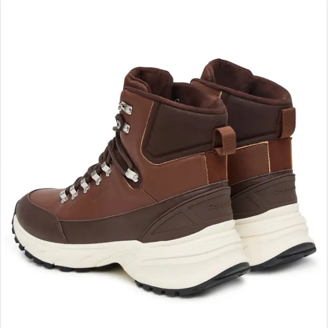 Ανδρικά Δερμάτινα Μποτάκια Calvin Klein HM0HM02323-0GR Καφέ Καφέ - 41 3