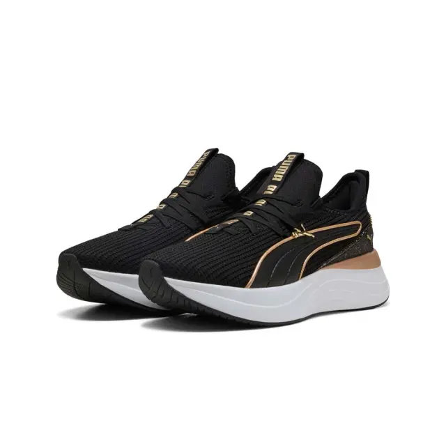 Puma Women's Softride Sabrina Polished Chrome Μαύρο - Χρυσό 313719-01 (Puma) 3