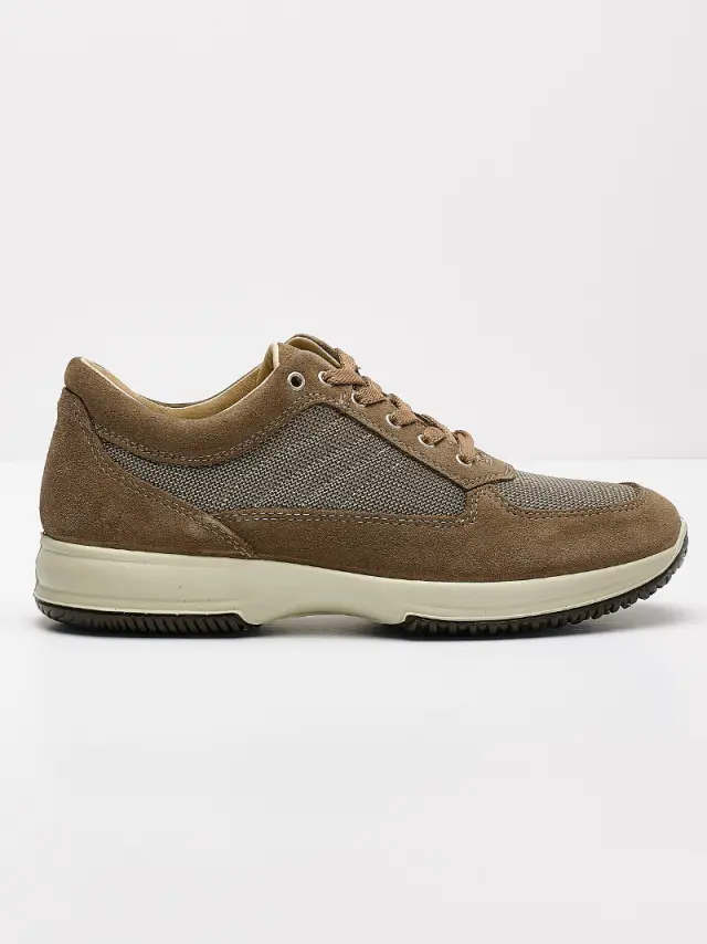 Imac Sneakers Ανδρικό δέρμα suede/ύφασμα Μπεζ IMA/351081 TORTORA 2