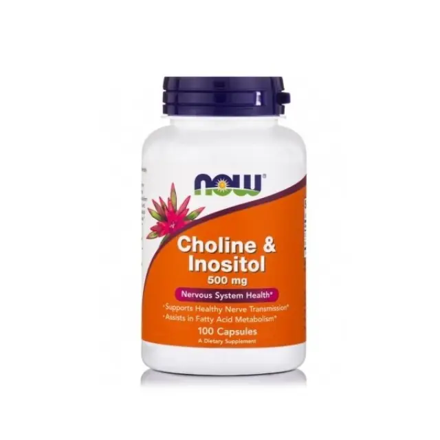 Now Foods Choline & Inositol 500mg Συμπλήρωμα για το Άγχος 100 κάψουλες