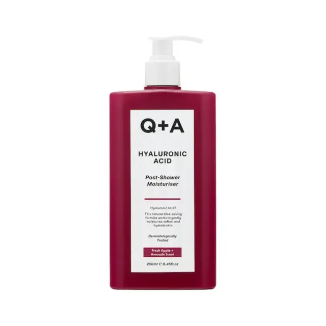 Q+A Hyaluronic Acid Post Shower Moisturiser Ελαφριά, μη λιπαρή κρέμα σώματος με υαλουρονικό οξύ 250ml