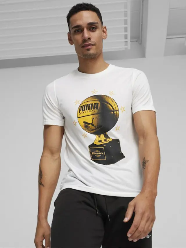 Puma Basketball T-shirt White 624822-01 - M