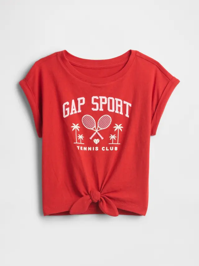 Μπλούζα Βρεφική και Νηπιακή με Λογότυπο Gap Tie-Knot tomato sauce