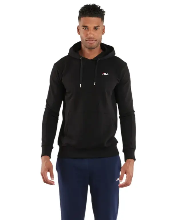 Fila - Ανδρική Μπλούζα Φούτερ Με Κουκούλα Lumezzane FAM0875-80010 Μαύρο