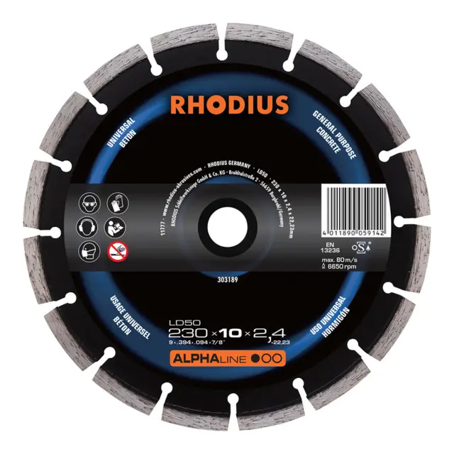 RHODIUS ΔΙΣΚΟΣ ΚΟΠΗΣ ΜΠΕΤΟΥ LD50 125MM Φ115