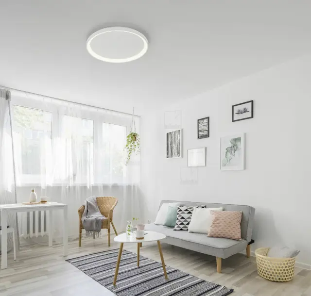 MORI Πλαφονιέρα Οροφής LED Dimmable 2700K–3000K IP20 Ματ Λευκή Άσπρο