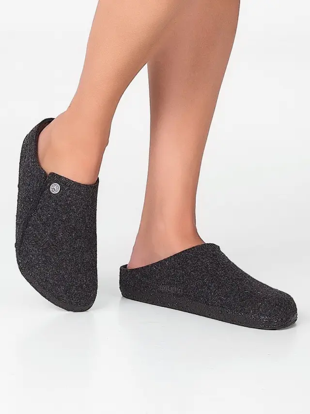 Birkenstock Παντόφλες Γυναικείο τσόχα Γκρί BIR/ZERMATT SOFT 1014933 ANTHRAC 2