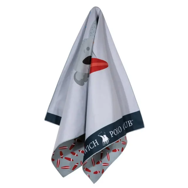 Πετσέτα Θαλάσσης 70x140 Παιδική 280gsm Greenwich Polo Club 3882 Κίτρινο-Λευκό-Μπλε 100% Microfiber 3