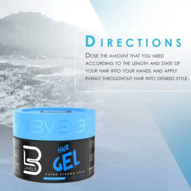 L3VEL3 Super Strong Hair Styling Gel 250ml 3