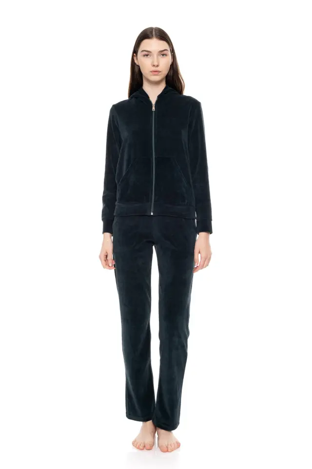 WN-1000 - Black - TRACKSUIT VELVET NOS HOOD