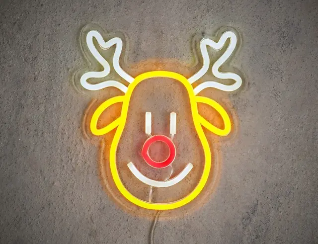Διακοσμητικό Φωτιστικό Neon Reindeer Luca Lighting με Dimmer και διαστάσεις 25.5x1.5x23cm - USB 1167142 2