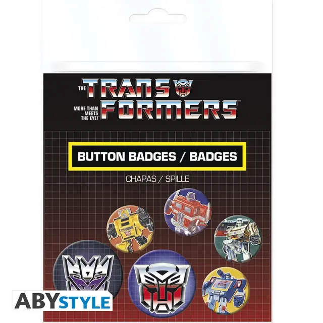 Κονκάρδες 6 τεμ TRANSFORMERS - Badge Pack - Transformers First Generation ABYACC488