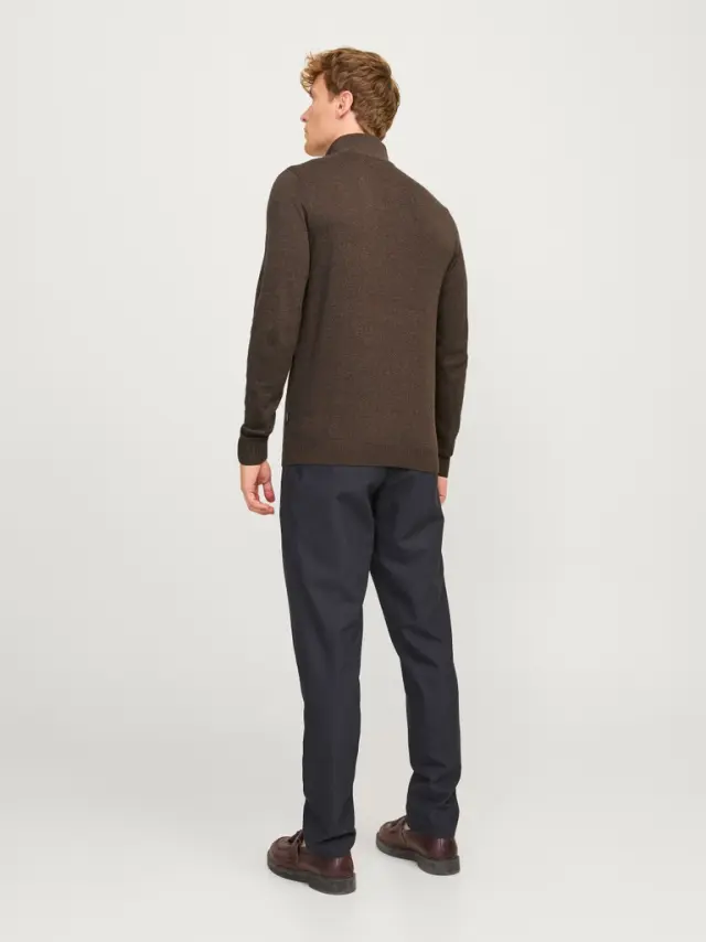 JJEEMIL KNIT HALF ZIP NOOS - Mulch 2
