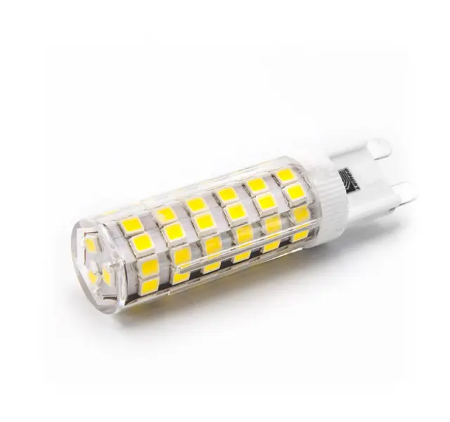 LED ΛΑΜΠΑ SMD ΚΕΡΑΜΙΚΟ G9 5W 230VAC ΔΙΑΦΑΝΗ ΨΥΧΡΟ 6200Κ