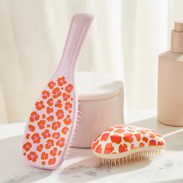 Tangle Teezer The Ultimate Detangler Βούρτσα Μαλλιών Vibrant Leopard Ροζ Λεοπάρ 1τμχ 2