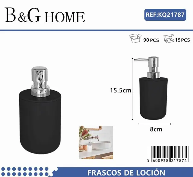Θήκες κρεμοσάπουνου Dispenser πλαστικές - Σετ 5pcs - Black - 21787 2