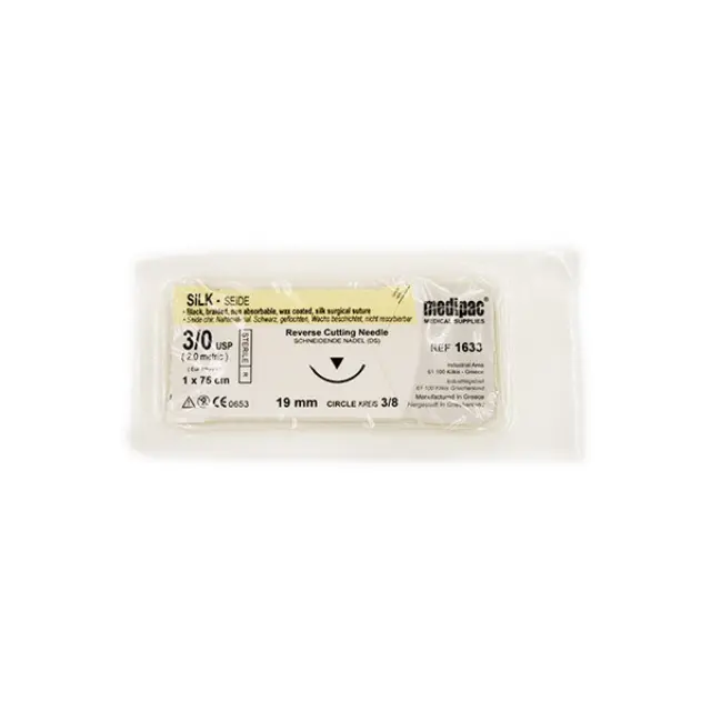 Medipac Silk 3/0 με Βελόνα 19mm Ράμμα 1τμχ
