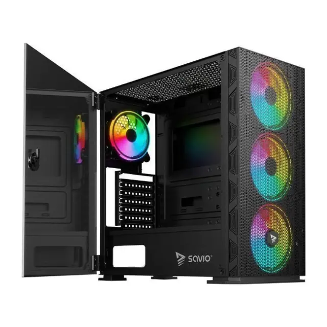 Savio PC Case Raptor X1 ATX Midi Tower Black (SAVGC-RAPTORX1) 2