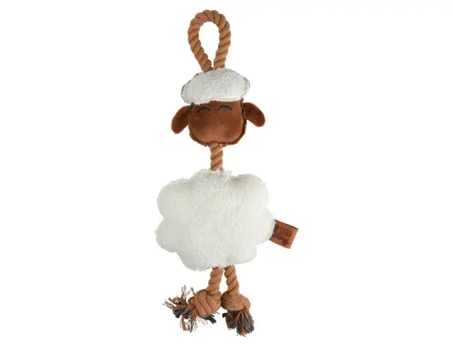 Λούτρινο Παιχνίδι σκύλου Sheep Wooly LoveStory με σχοινί, ήχο και διαστάσεις 15x6x40cm 6ANI1393