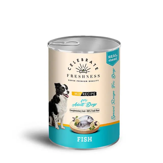 Celebrate Freshness Υγρή Τροφή Σκύλου Adult Real Meat με Ψάρι σε Ζελέ 400gr Μονόχρωμο