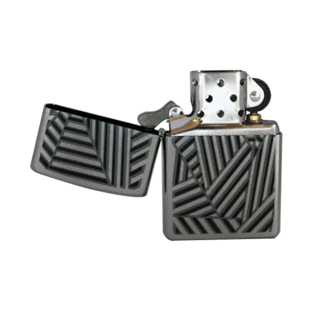 Αναπτηρας Zippo χρωμιου με γραμμες 29914 2