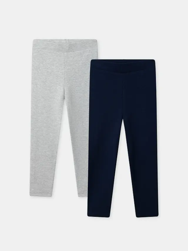 Σετ Παιδικά Κολάν για Κορίτσια Navy/Grey 2 τμχ ΜΠΛΕ