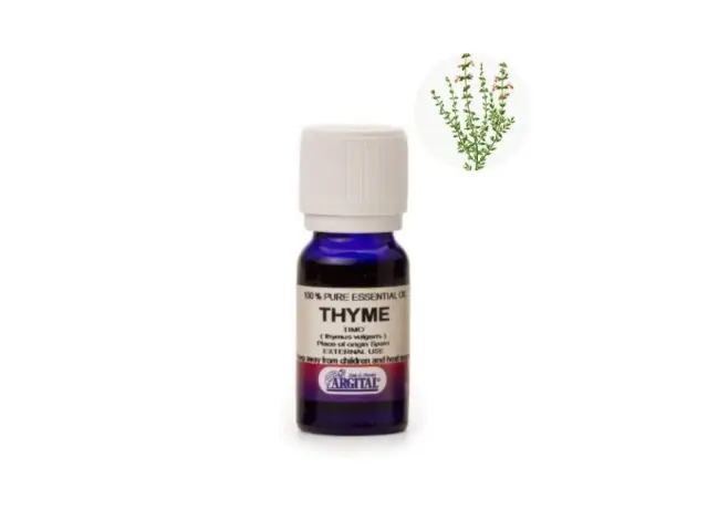 ARGITAL Essential Oil Thyme – Φυσικό Καθαριστικό Αιθέριο Έλαιο Θυμαριού για Κυτταρίτιδα, Πιτυρίδα & Καθαρισμό, 10 ml