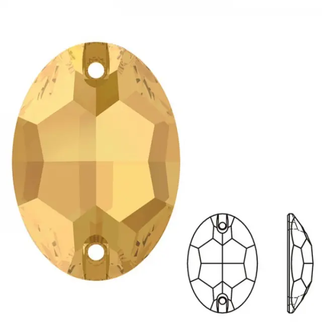Swarovski 3210 Sew-On Oval Crystal Metallic Sunshine 16x11mm - 2τεμ