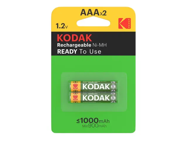 Μπαταρία Επαναφορτιζόμενη Kodak Rechargeable Battery NiMH AAA (HR03) 1.2V 1000mAh Σε Πακέτο Των 2 Τεμαχίων