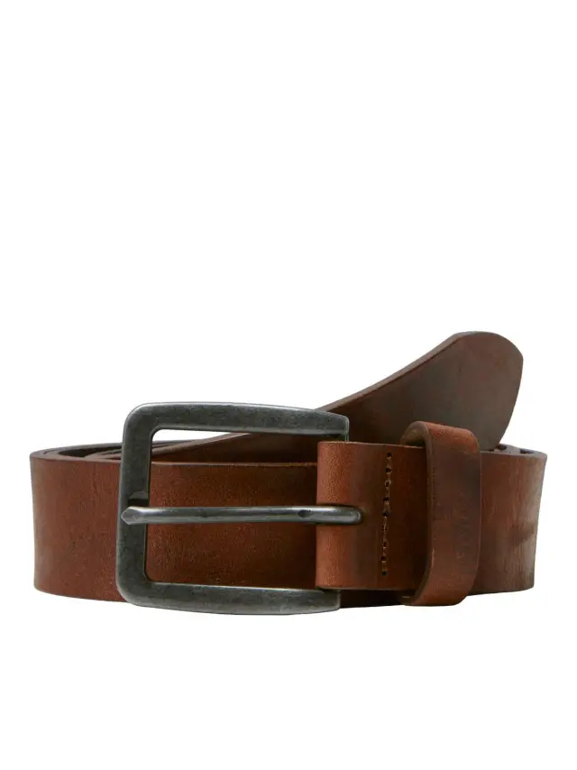JACVICTOR LEATHER BELT NOOS Mocha Bisque