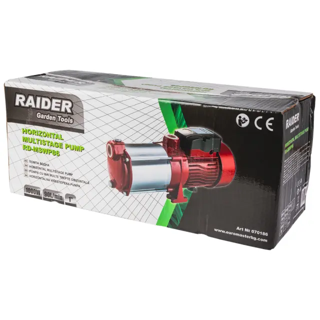 RAIDER Ηλεκτρική αντλία επιφάνειας πολυβάθμια 1.4hp μονοφασική RD-MSWP86 3